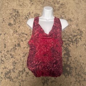 Guess Red and Black Patterned Tank Top